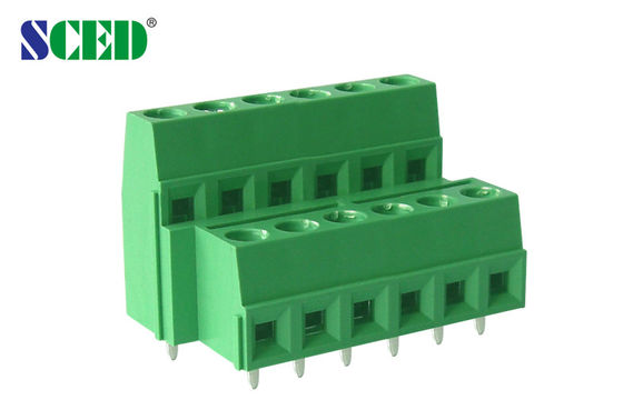 5.08mm Pitch Double Levels PCB Terminal Block with 300V 10A Rating and Nickel Plated Brass Contacts