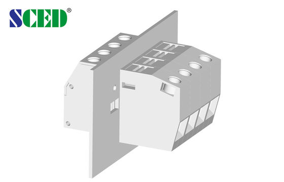 White 12.10mm Through Panel Terminal Blocks Connection Brass 600v 85A