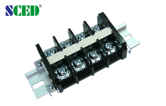 600V 60A Din Rail Mounted Terminal Blocks , 14.00mm Electrical Screw Terminal Blocks