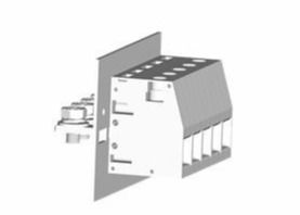 600V / 150A Through Panel Terminal Blocks Pitch 18.8mm 2-24 Pole Right Angle