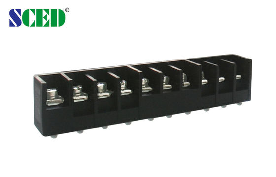 14.50mm Pitch Barrier Terminal Block 10 Poles 600V 57A Power Terminal Blocks Black