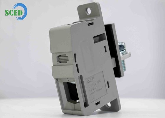 Grey 25.00mm Through Panel Terminal Blocks Connection Copper 300V 230A M8 Steel Screw