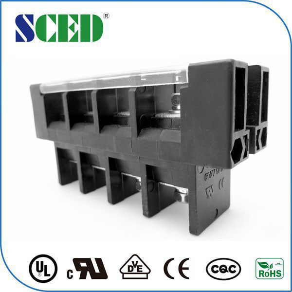 PBT Electrical Terminal Block  , Steel M6 Barrier Strip Connector