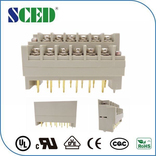 Fence Strips Grey Barrier Terminal Block Phosphor Bronze Terminal