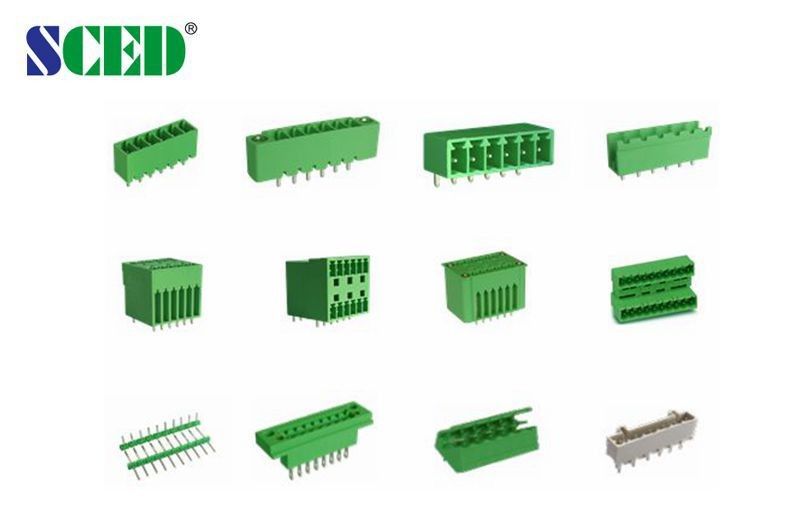 PCB Plug In Terminal Block 2 - 22 Poles 18A Male And Female Connector