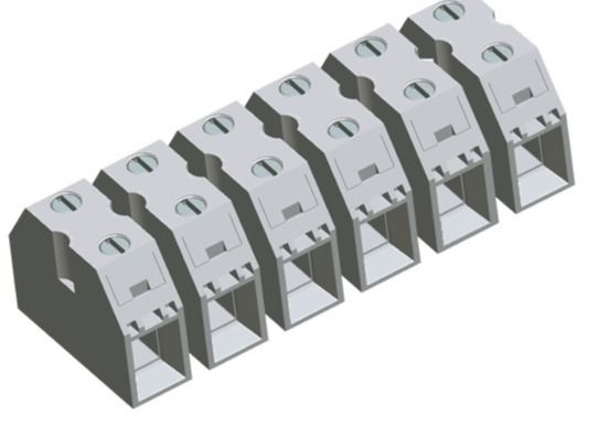 50A Feed Through Copper Terminal Block Pitch 13.5mm 2-16 Poles