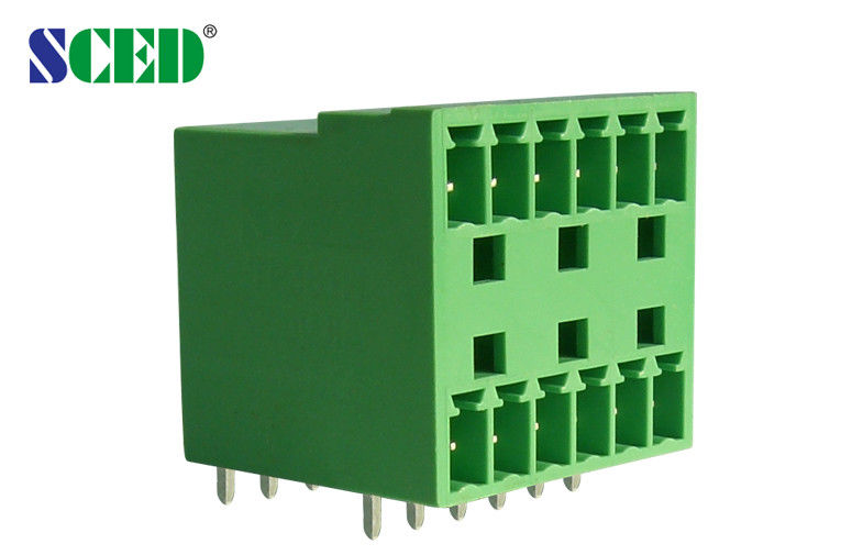Green 3.81mm 300V Male Plug In Terminal Block Connectors Electrical