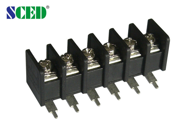 7.62mm 24 Poles Electrical Barrier Terminal Block for Server Site 300V 15A