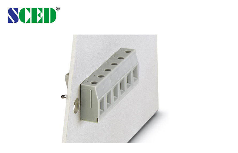 Plastic Through Panel Din Rail Terminal Blocks With Electrical Wire Terminals
