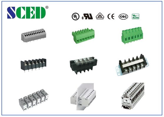 6A - 500A เทอร์มินัลบล็อกแบบ PCB Mount แบบเต็มช่วง ได้รับการรับรอง UL CUL VDE CQC CE