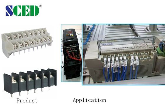 9.525mm Pitch Black PCB ทิมินัลบล็อก 20A / 300V M4 สกรู UL94-V0 ทองแดง