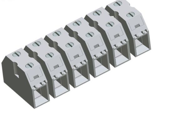 2-16 ขั้ว 50A ฟีด ทรู เทอร์มินอล บล็อก ระยะห่าง 13.5 มม. ทองแดง