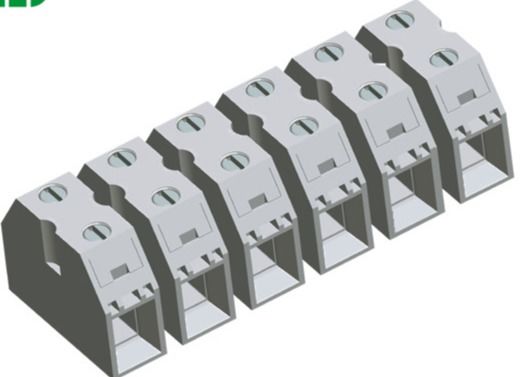 สกรูเหล็ก ขั้วต่อเทอร์มินัล 50A ระยะพิทช์ 13.5 มม. 2-16 โพล ทองแดง