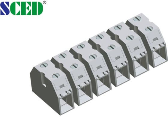 50A เทอร์มินอลบล็อกแบบสกรูสำหรับต่อสายตรง ระยะห่าง 13.5 มม. 2-16 โพล ทองแดง