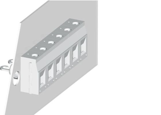 พันธมิตรส่วนเชื่อมต่อ Bulkhead Feed ผ่านปลายบล็อก Pitch 6.2mm