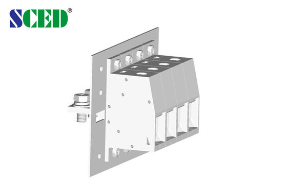 1P-24P 30.0mm Single Deck Feed-Through Terminal Block Connector 600V 285A เครื่องเชื่อมต่อเครื่อง