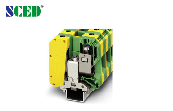 PCB Din Rail Terminal Blocks With Right Angle Wire Inlet ความกว้าง 20.0 มิลลิเมตร
