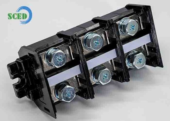 300A รถไฟฟ้า เทอร์มิเนียมบล็อก 47.0mm 600V สีดํา PC วัสดุสกรูติดต่อ