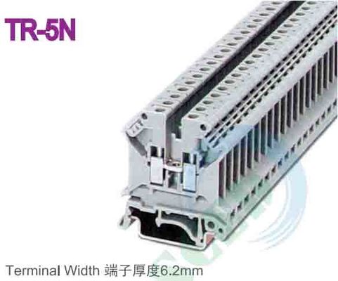 ZB6 AC DC Din Rail Terminal Blocks แหล่งจ่ายไฟพร้อมสกรูยึดสาย M4 และ Zack Srtip