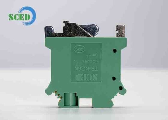 วัสดุรถไฟอลูมิเนียม Din Rail Terminal Blocks ที่ให้บริการ M4 สกรูปรับสายไฟฟ้าสําหรับสัญญาณไฟฟ้าและการส่งพลังงาน