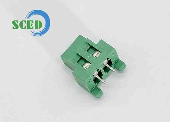 โบล็อกปลาย PCB ด้วย 1000MΩmin ความต้านทานในการกันความร้อน ช่องเข้าสายมุมขวา และปลายทองเหลืองสําหรับการเชื่อมต่อไฟฟ้าที่ปลอดภัย