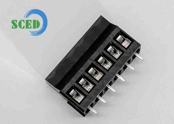 บล็อกปลาย PCB ทองเหลืองเคลือบด้วย 2P-16P ติดต่อสําหรับการติดตั้งผ่านรูในชุดอิเล็กทรอนิกส์