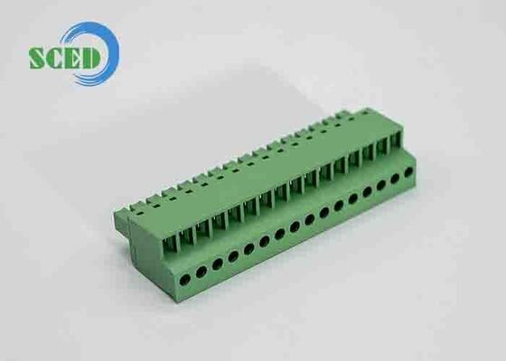 PA66 พลาสติก พล็อกบล็อกปลายพลาสติกที่มีความดันแบบทนทาน 3000V AC/นาที และอุณหภูมิการทํางาน -40 °C ถึง +105 °C สําหรับ PCB