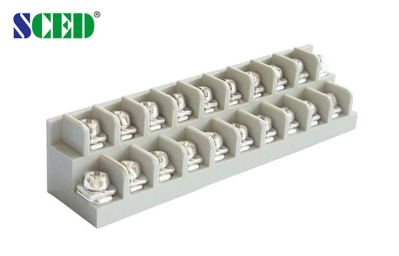 2 Way Power Barrier Terminal Block Double Levels Pitch 7.62 มิลลิเมตร 15A 300 วอลต์