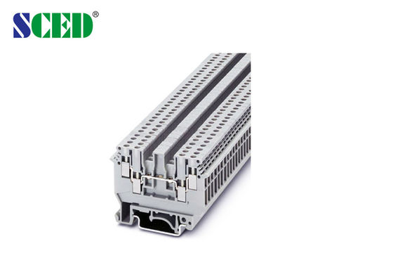 เทอร์มินัลกว้าง 5.2 มม. 300V 20A ราง Din Terminal Blocks AWG 30 - 12