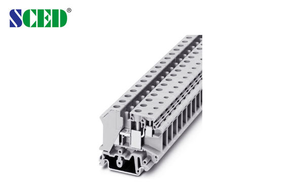 Din Rail Terminal Blocks 600V 65A AWG 24 - 6 ความกว้างของเทอร์มินัล 10.2 มม.